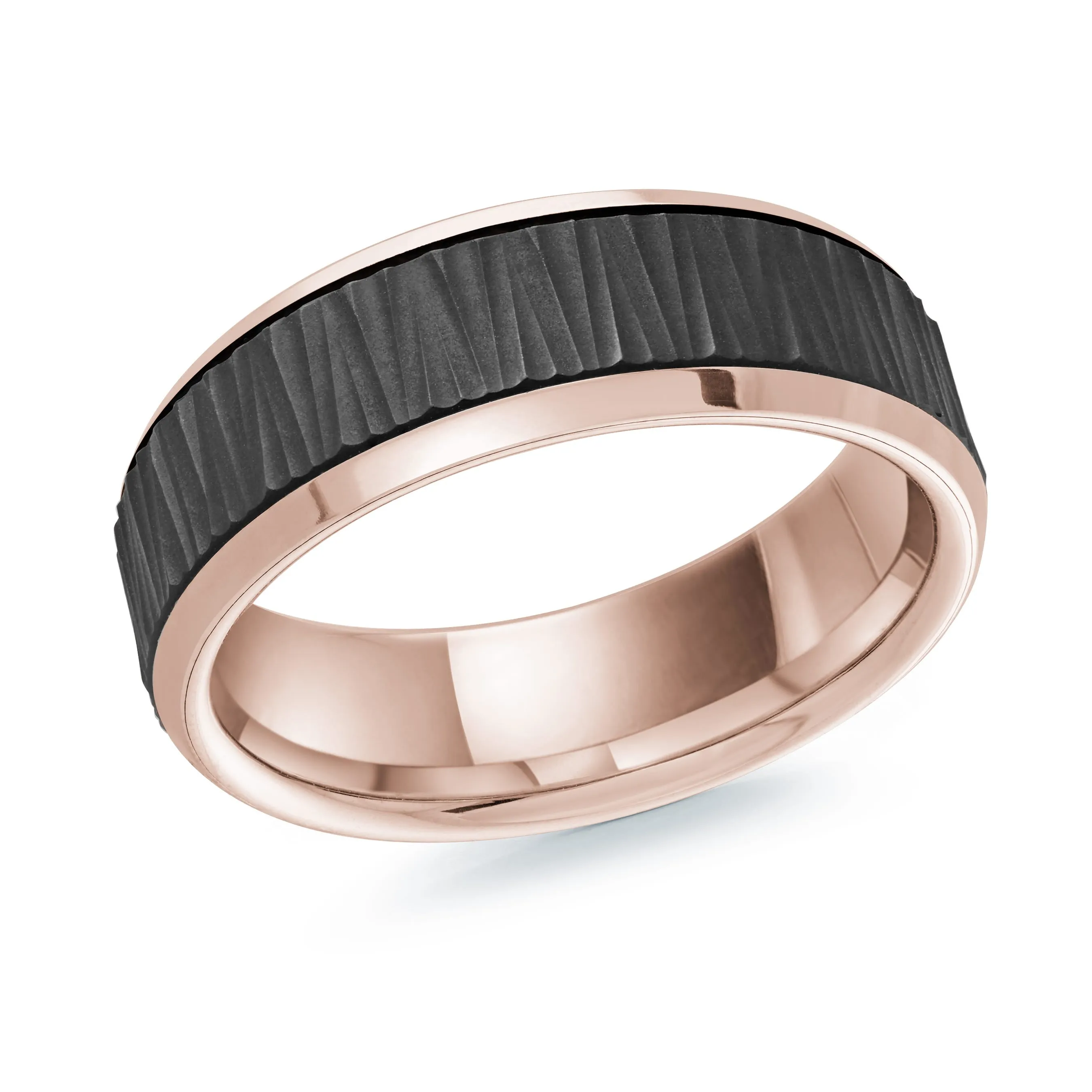 14K Rose Gold Ring from the Noir Collection by Malo - MRDA-128-7P