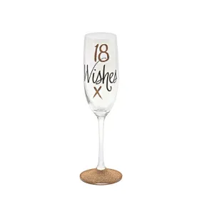 18th Birthday Rose Gold Flute Glass