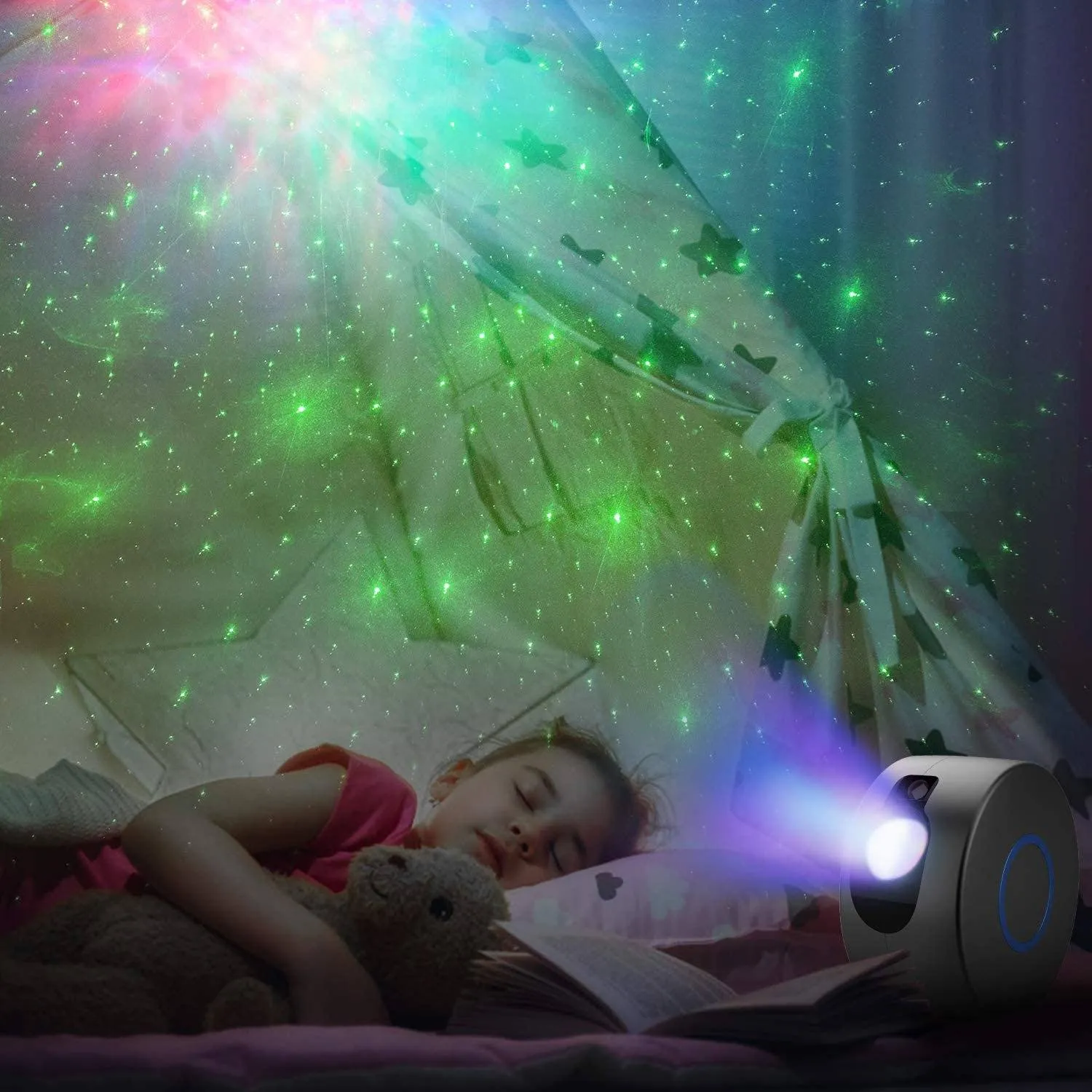 2-in-1 Aurora Starry Sky Projector