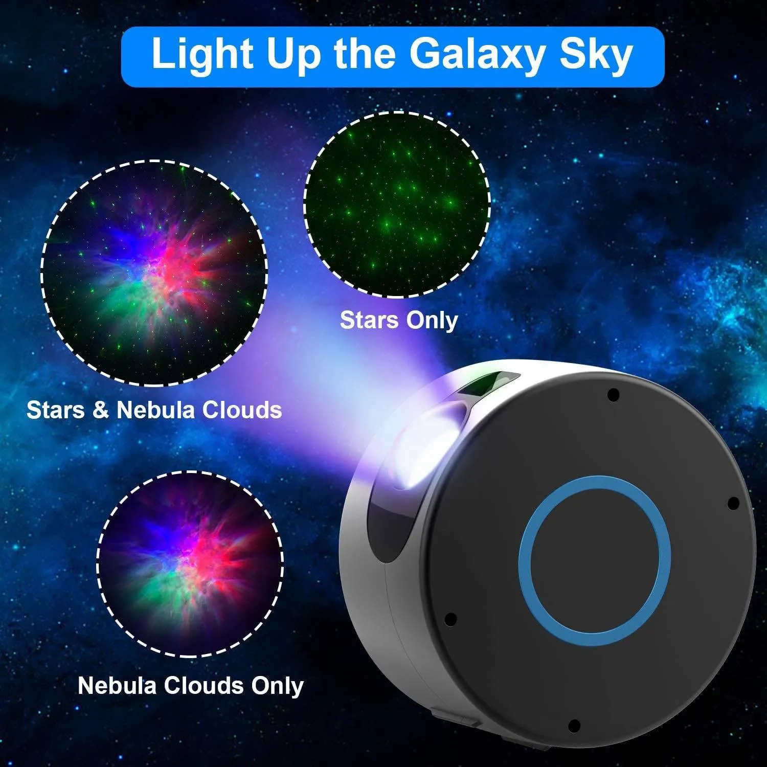 2-in-1 Aurora Starry Sky Projector