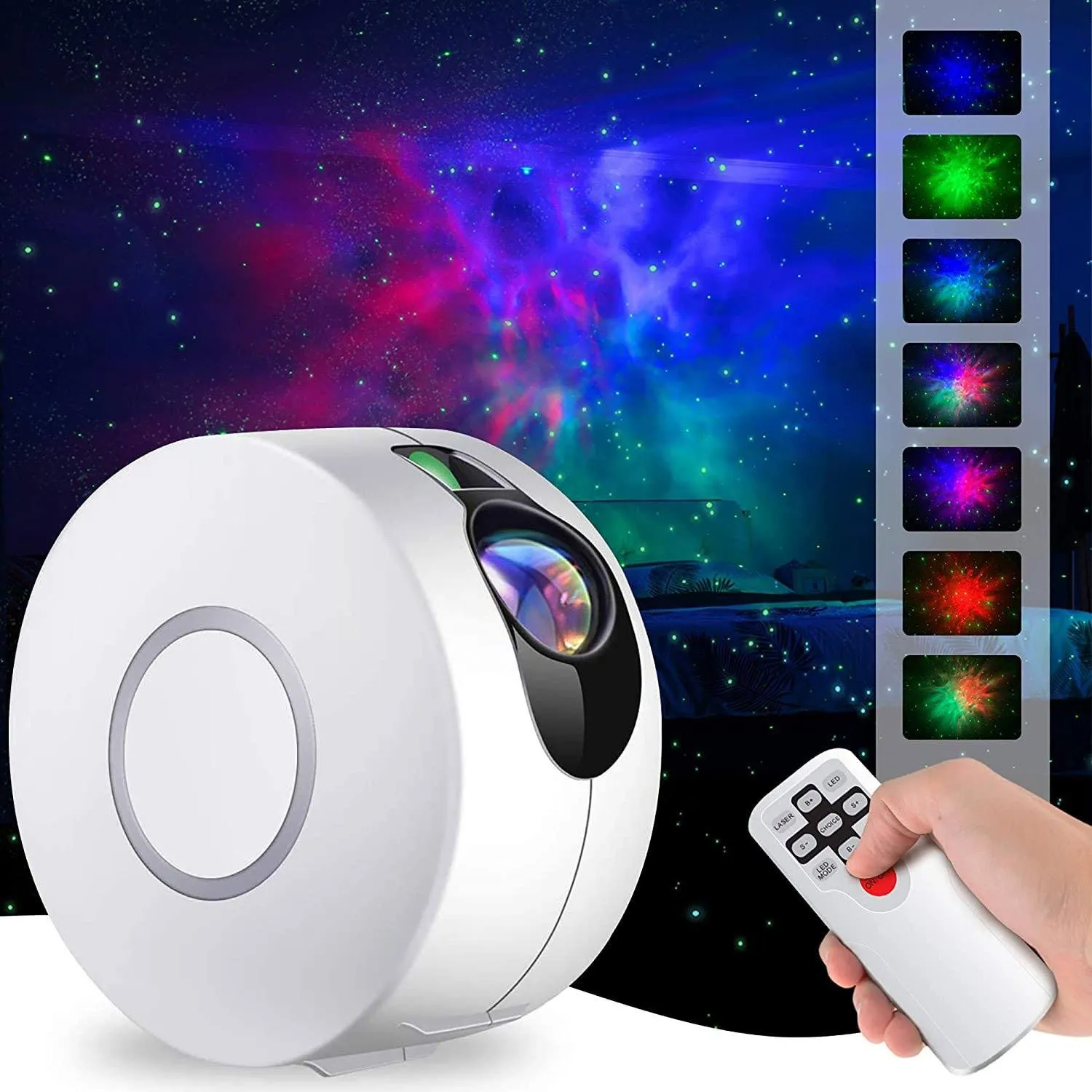 2-in-1 Aurora Starry Sky Projector