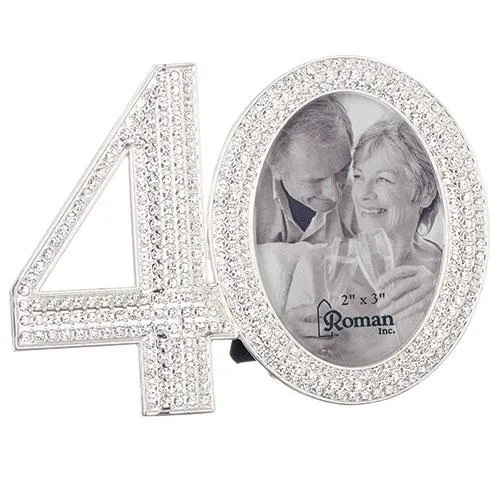 40th Anniversary Rhinestone Frame