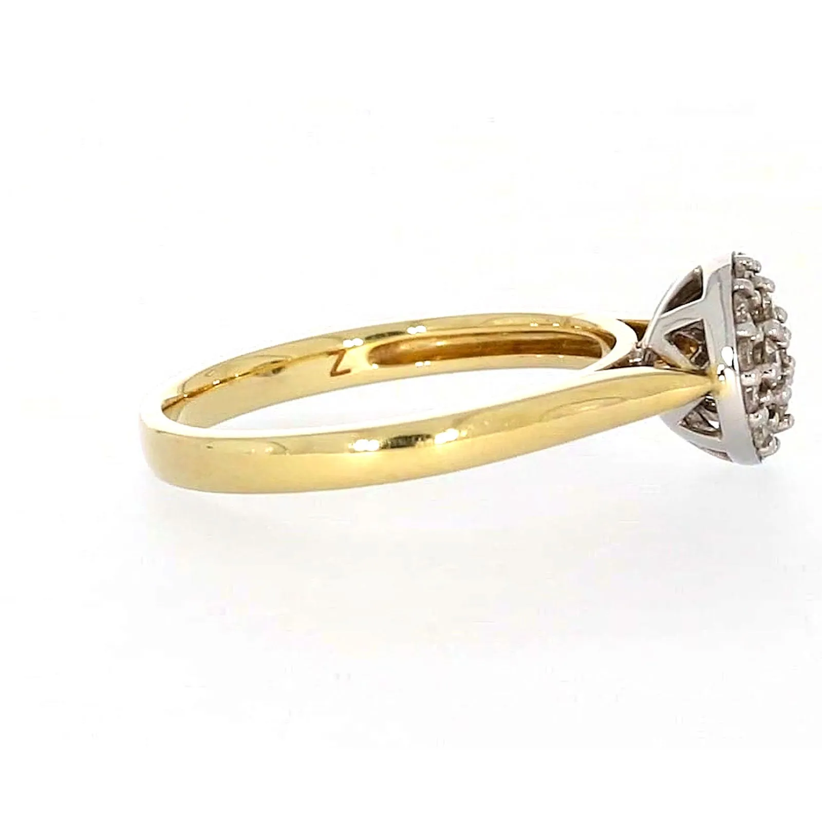 9ct Yellow Gold Round Brilliant Cut with 1/4 CARAT tw of Diamonds Ring