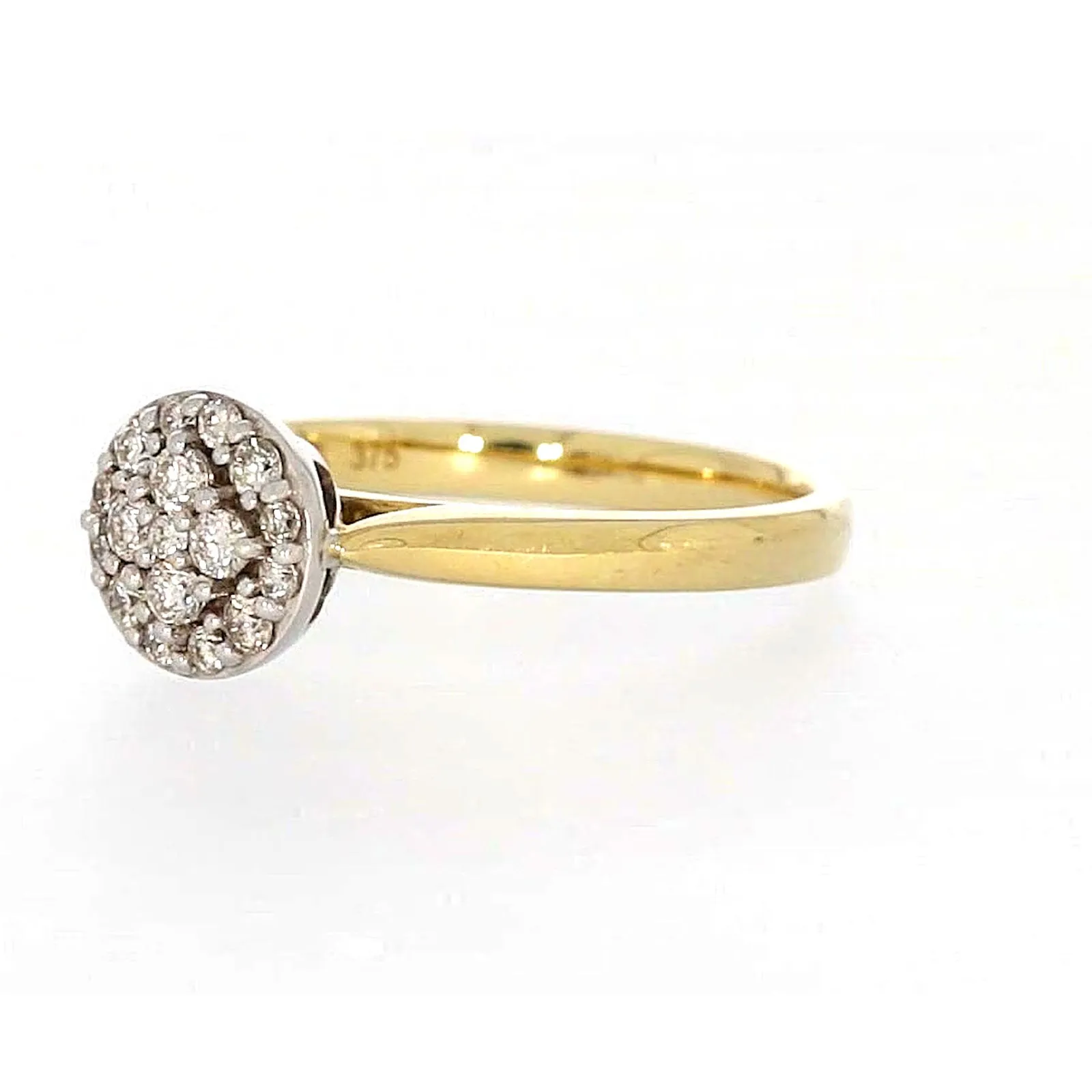 9ct Yellow Gold Round Brilliant Cut with 1/4 CARAT tw of Diamonds Ring