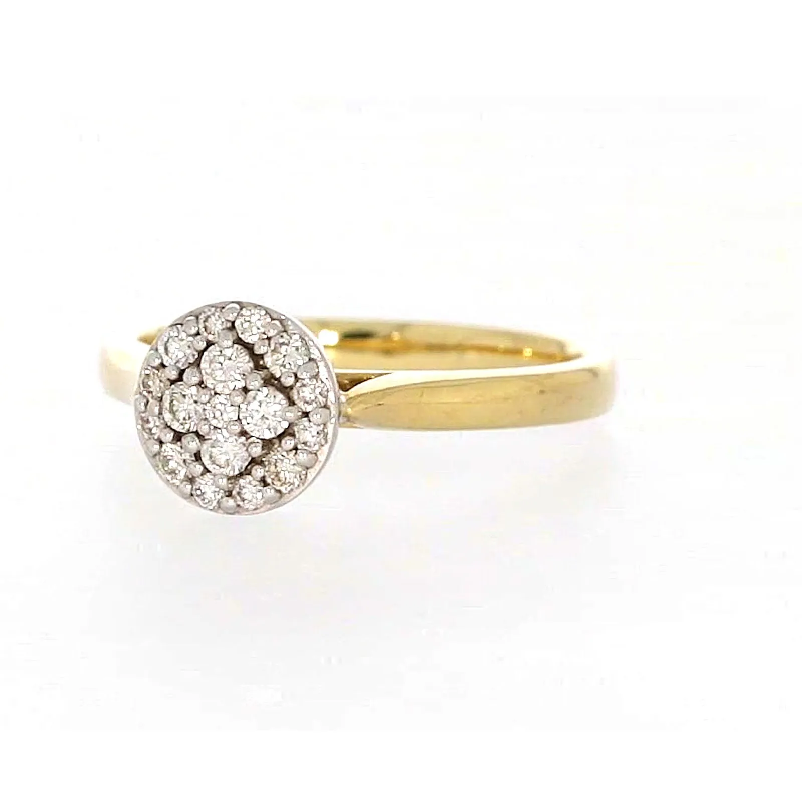 9ct Yellow Gold Round Brilliant Cut with 1/4 CARAT tw of Diamonds Ring