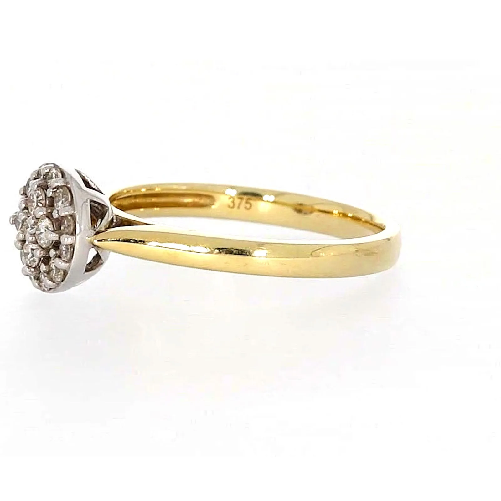 9ct Yellow Gold Round Brilliant Cut with 1/4 CARAT tw of Diamonds Ring