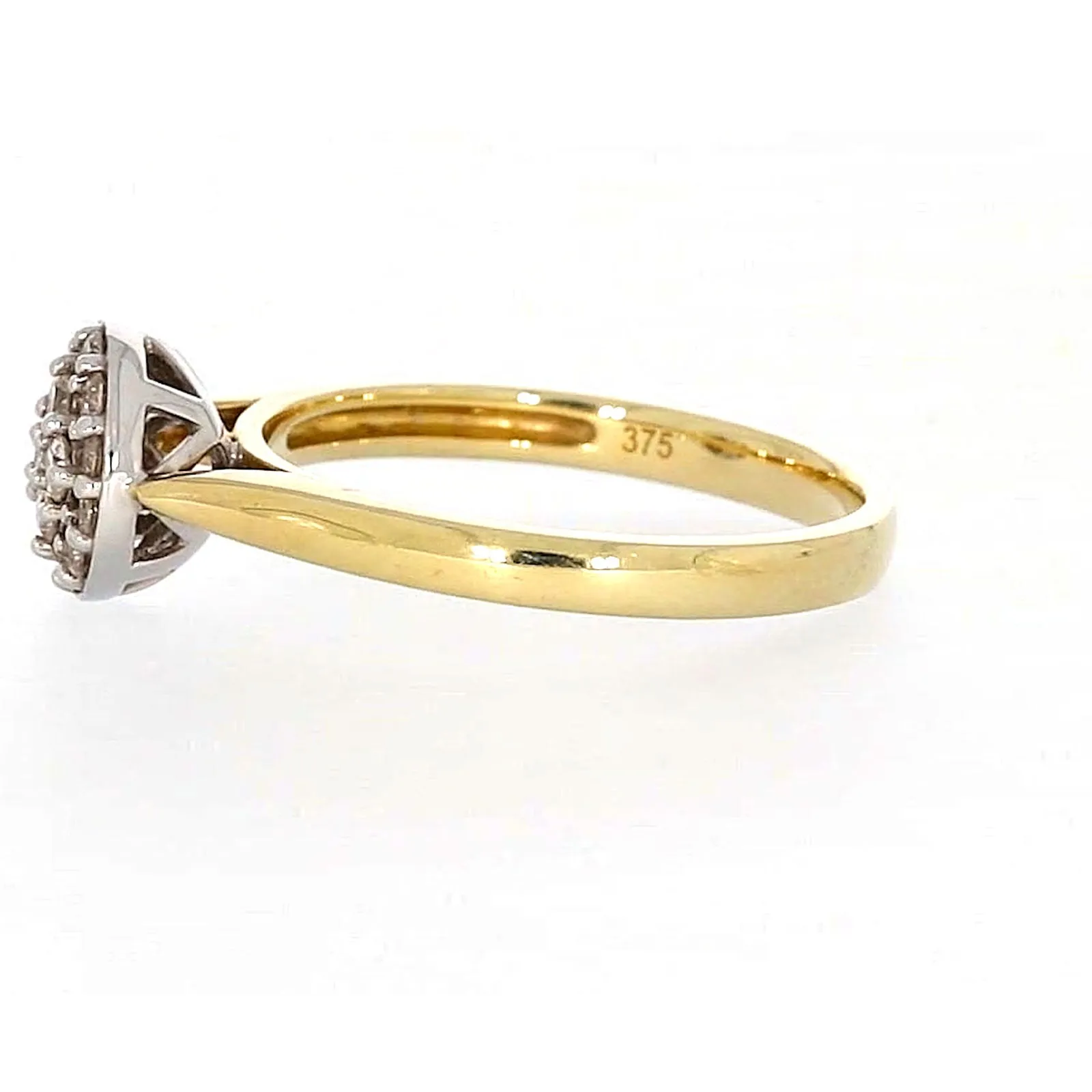 9ct Yellow Gold Round Brilliant Cut with 1/4 CARAT tw of Diamonds Ring