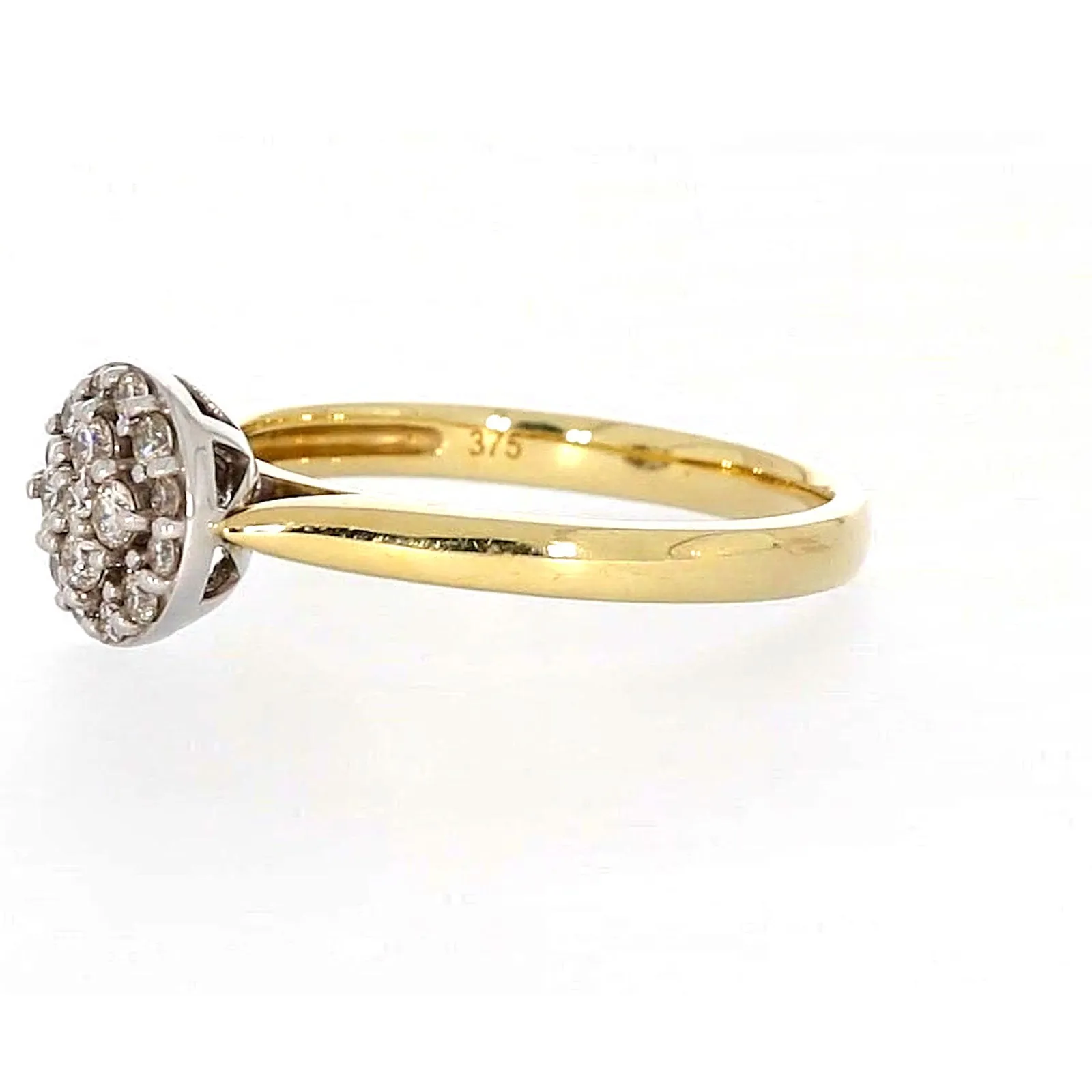 9ct Yellow Gold Round Brilliant Cut with 1/4 CARAT tw of Diamonds Ring