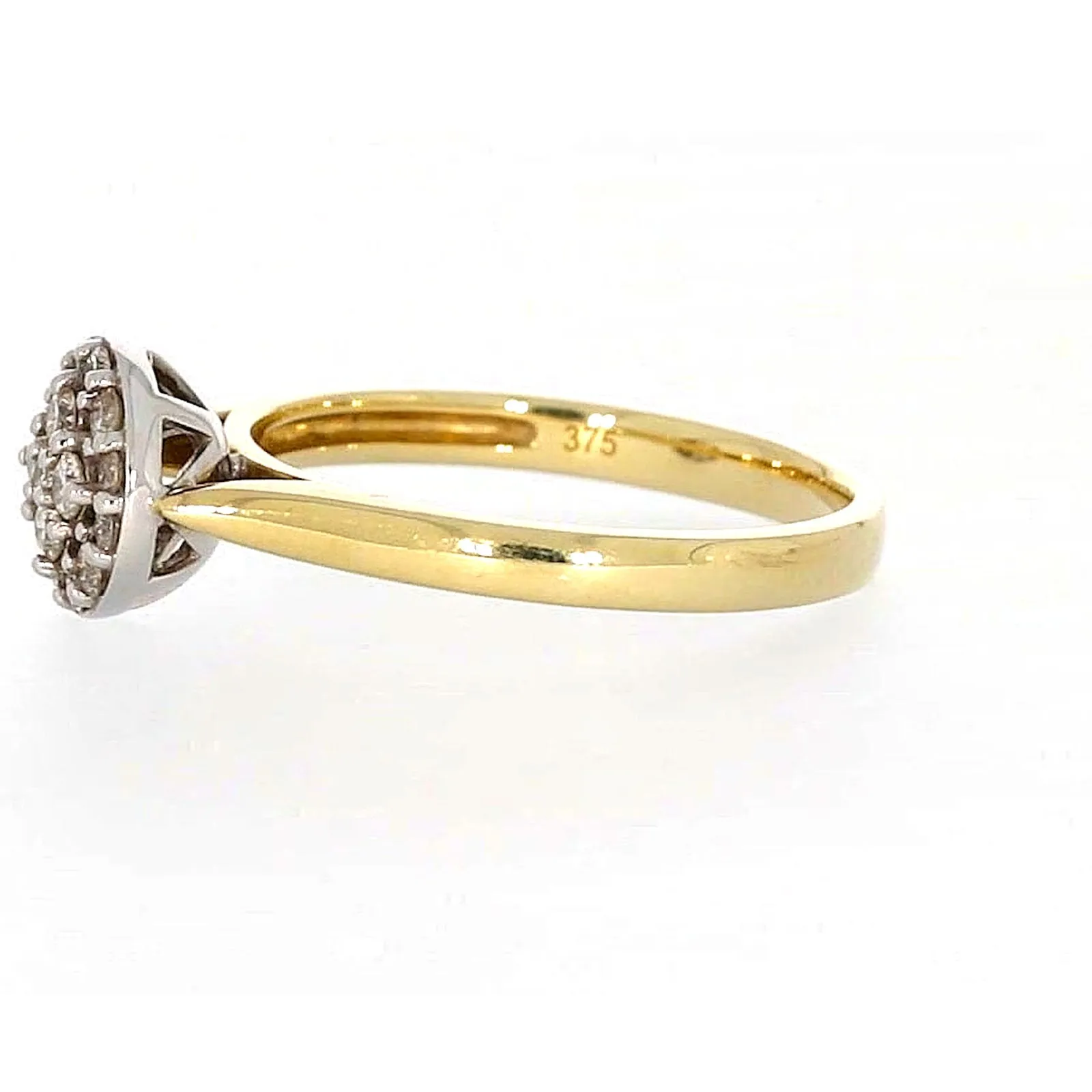 9ct Yellow Gold Round Brilliant Cut with 1/4 CARAT tw of Diamonds Ring