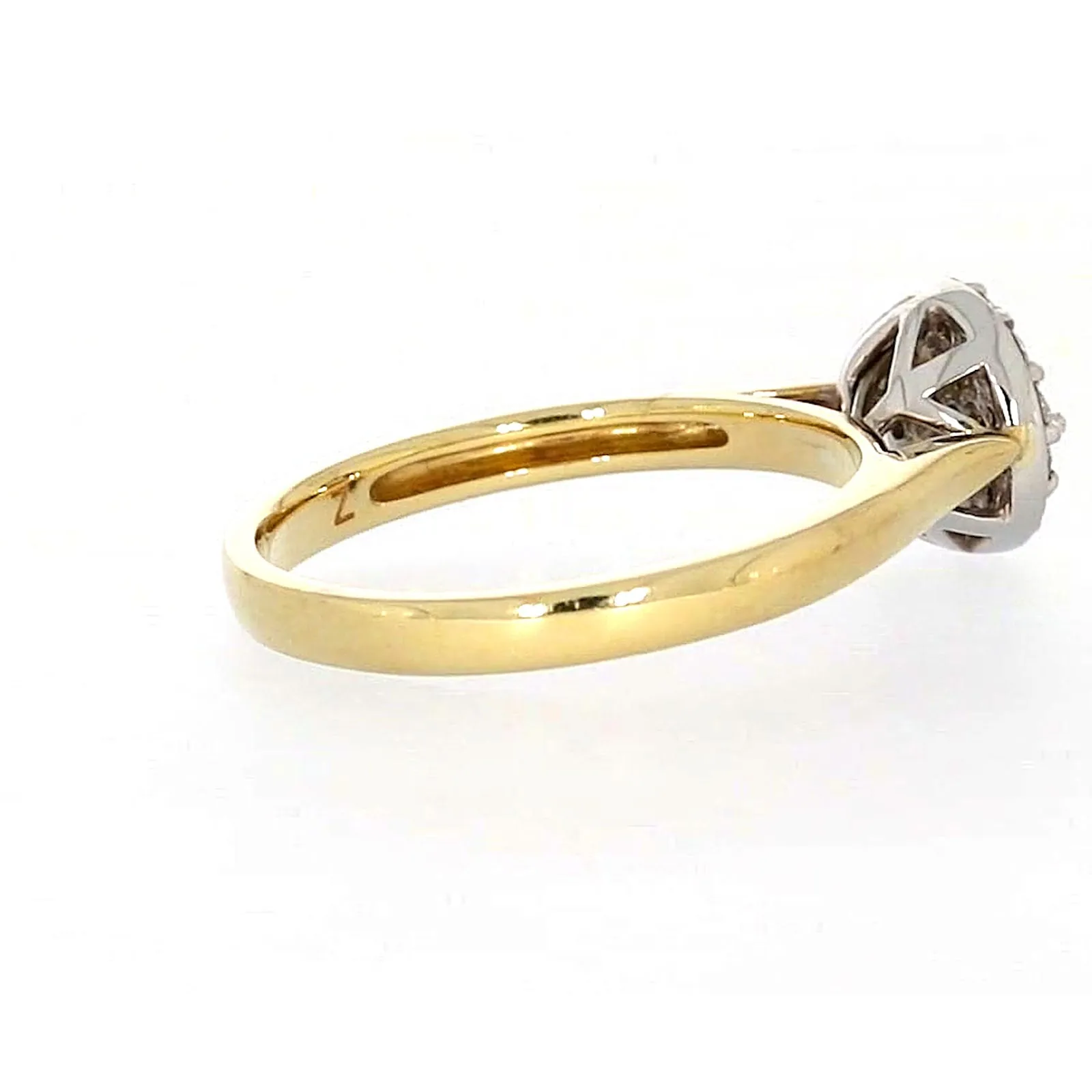 9ct Yellow Gold Round Brilliant Cut with 1/4 CARAT tw of Diamonds Ring