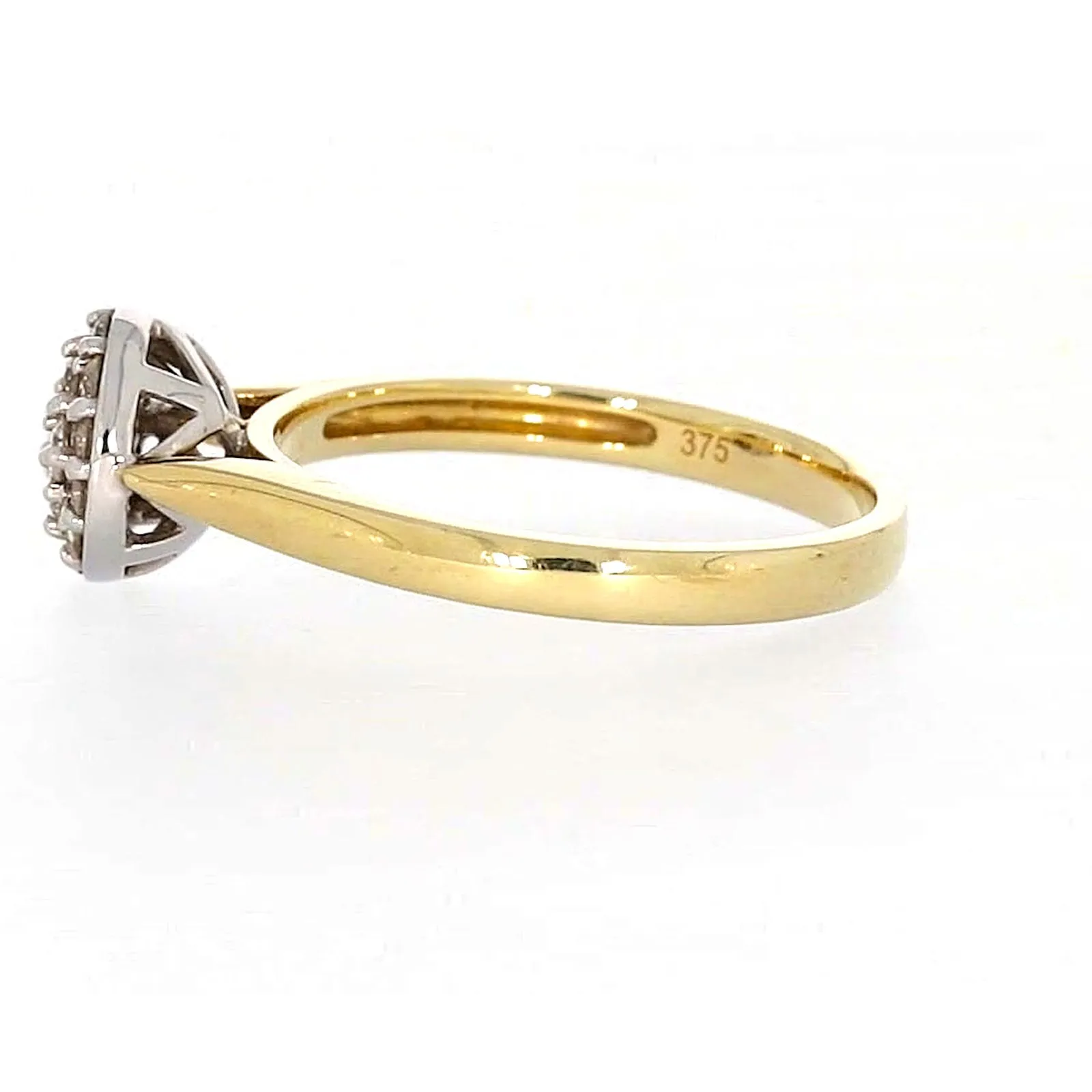 9ct Yellow Gold Round Brilliant Cut with 1/4 CARAT tw of Diamonds Ring