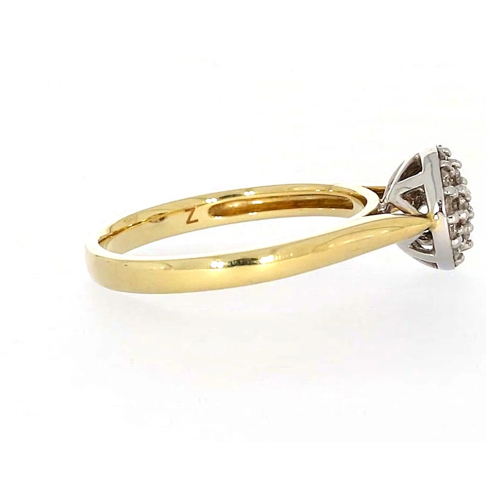 9ct Yellow Gold Round Brilliant Cut with 1/4 CARAT tw of Diamonds Ring