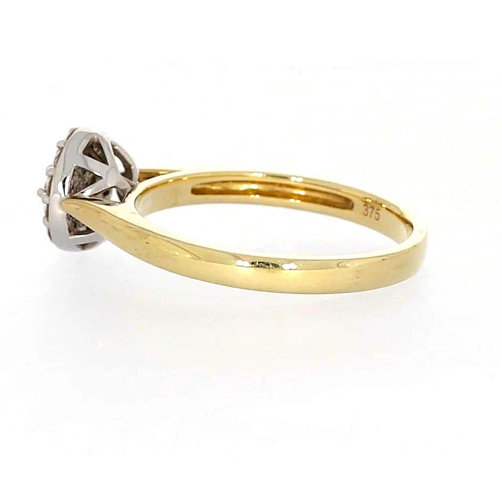 9ct Yellow Gold Round Brilliant Cut with 1/4 CARAT tw of Diamonds Ring