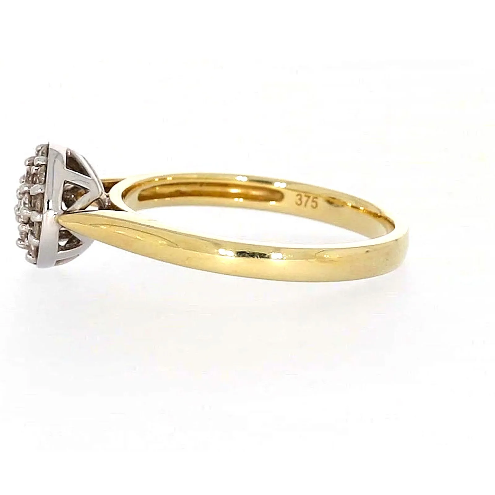 9ct Yellow Gold Round Brilliant Cut with 1/4 CARAT tw of Diamonds Ring