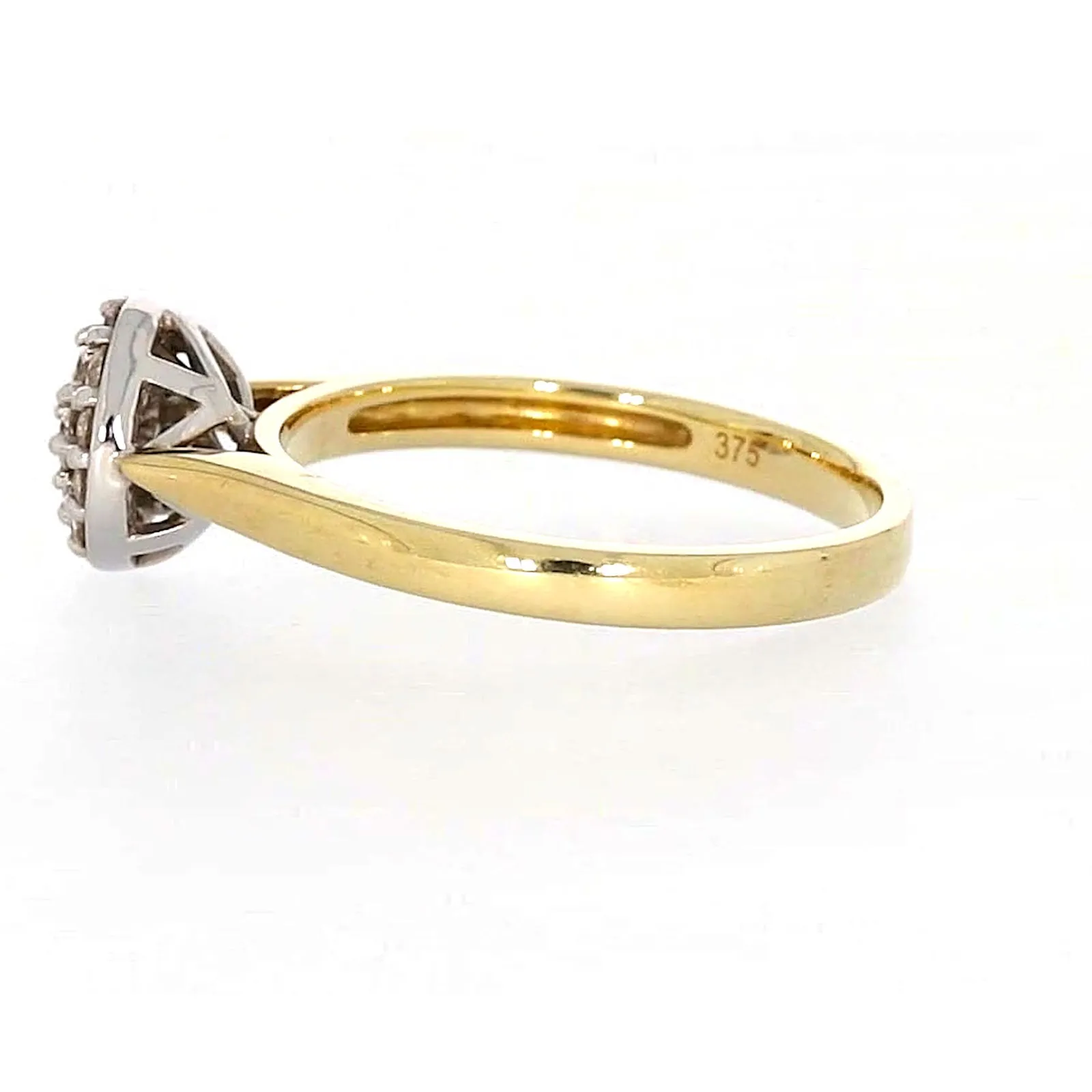 9ct Yellow Gold Round Brilliant Cut with 1/4 CARAT tw of Diamonds Ring