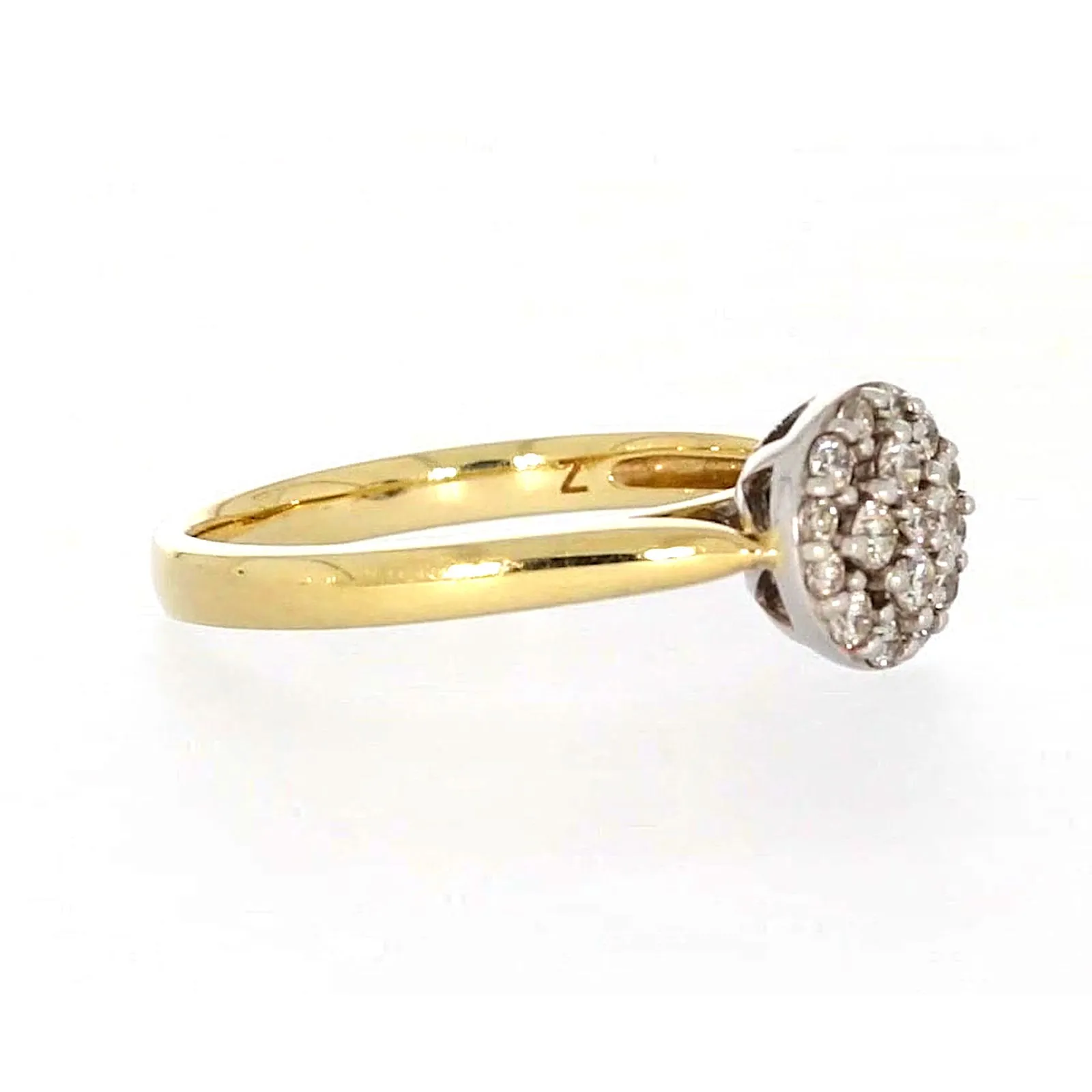 9ct Yellow Gold Round Brilliant Cut with 1/4 CARAT tw of Diamonds Ring