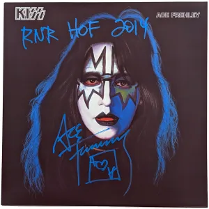 Ace Frehley Autographed KISS Solo Vinyl Album w/ RNR HOF 2014 Inscription