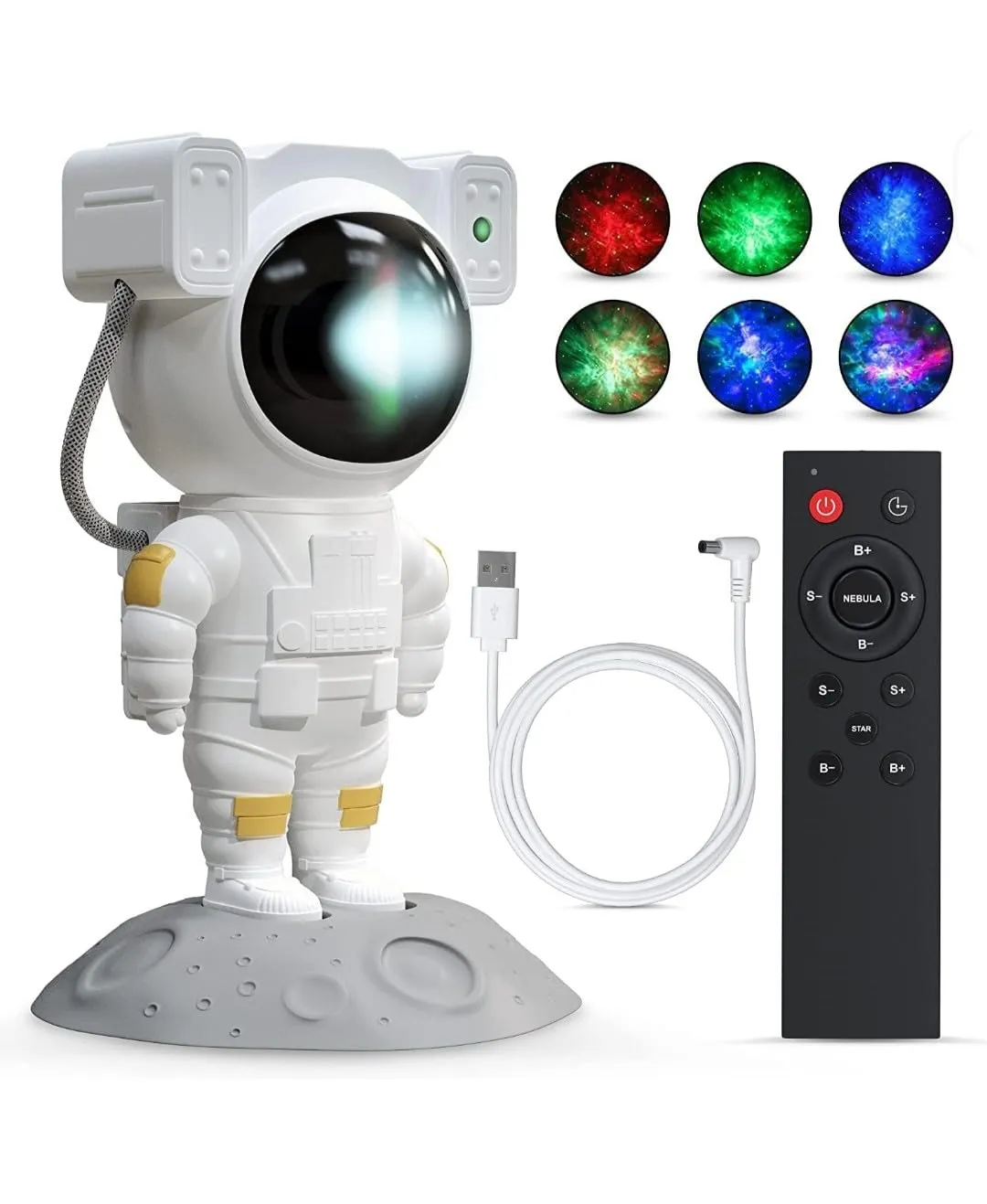 Astronaut Star Projector, Galaxy Projector with Timer and Remote， Control360°Adjustable Design，Bedroom LED Night Light，Nebula Lamp for Gaming Room，Home Theater，Great Gift for Children and Adults