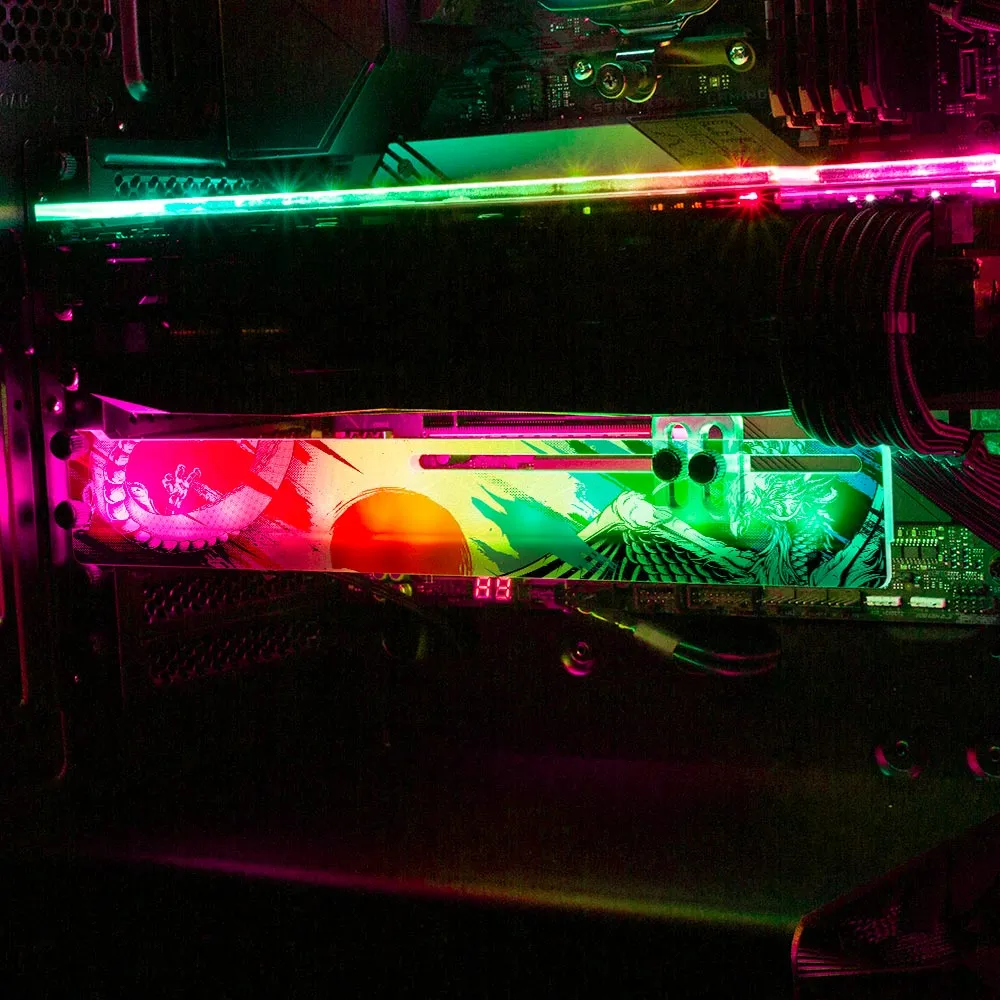 Battle of the Water Dragon RGB GPU Support Bracket