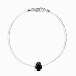 Black Onyx Bracelet Floating Sway - December Birthstone