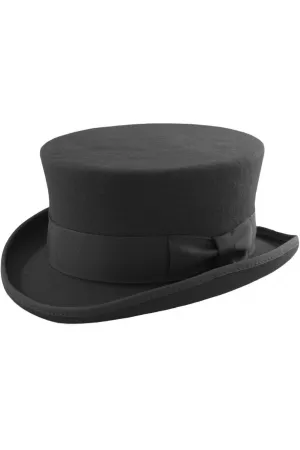 Black Wool Felt Steampunk Dressage Top Hat