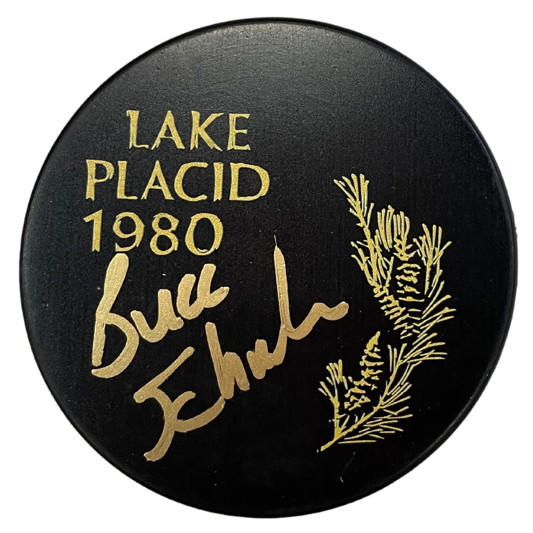 Buzz Schneider Autographed Fan HQ Exclusive 1980 Gold Edition Puck