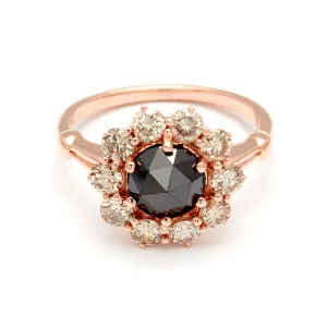 Celestine Ring - Rose Gold & Black Diamond (.95ct)