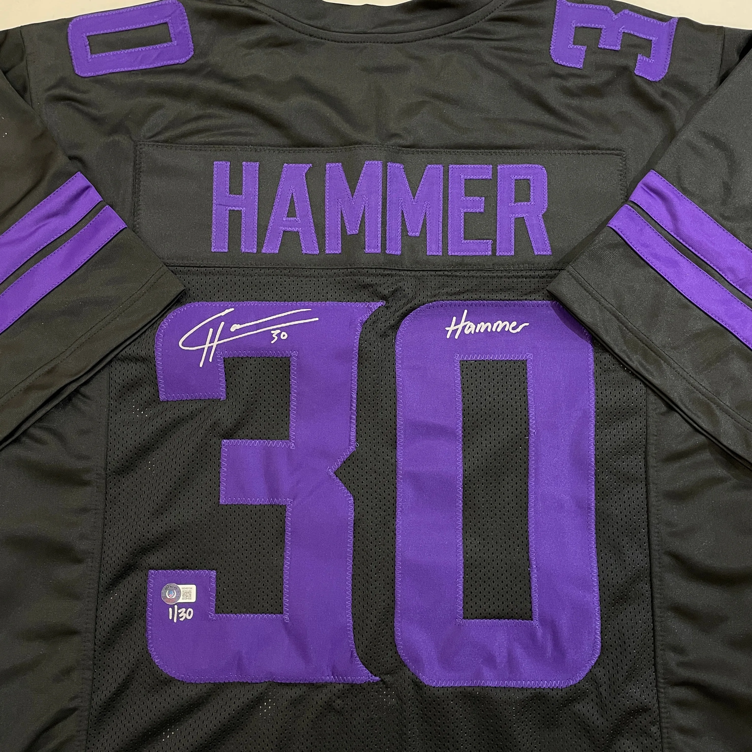 C.J. Ham Autographed Fan HQ Exclusive Blackout Nickname Jersey w/ Hammer Inscription (Numbered Edition)