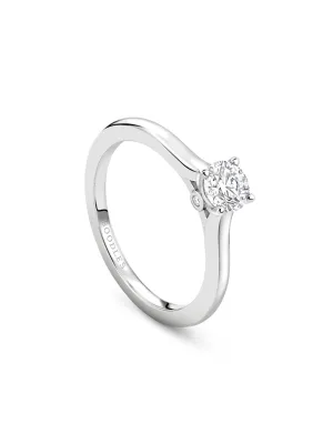 Classic Platinum Diamond Engagement Ring 0.7 Carat GVS1