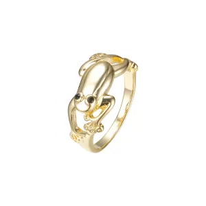 Frog rings in 14K Gold, Rose Gold plating colors