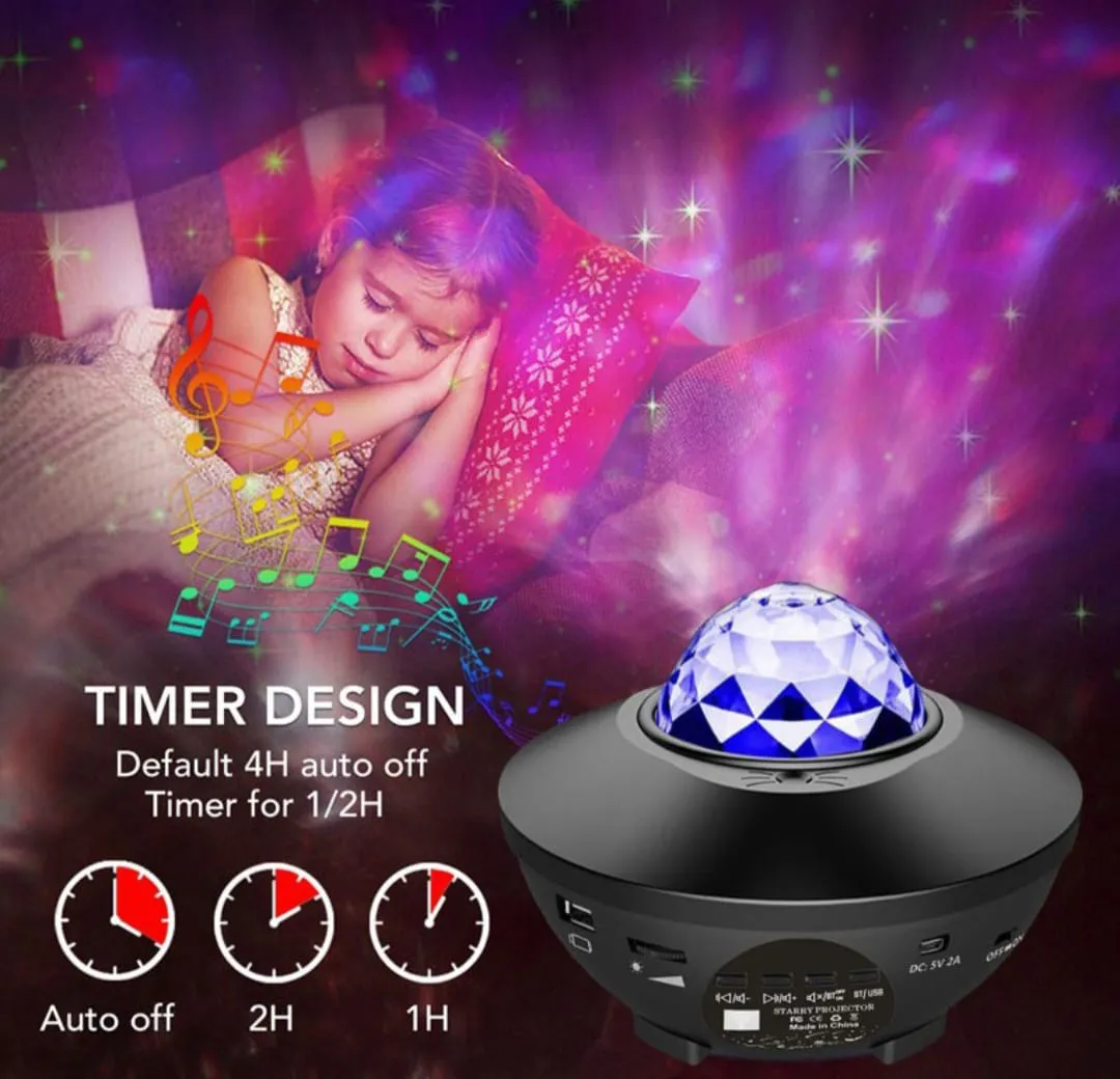 Galaxy Star Projector Lamp Led Universe | Galaxy Star Light Projector. (double Speaker)