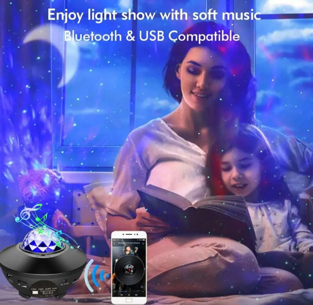 Galaxy Star Projector Lamp Led Universe | Galaxy Star Light Projector. (double Speaker)