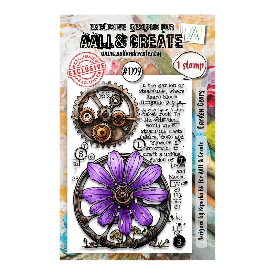 Garden Gears A7 Stamp Set No. 1229 | Steampunk Essentials