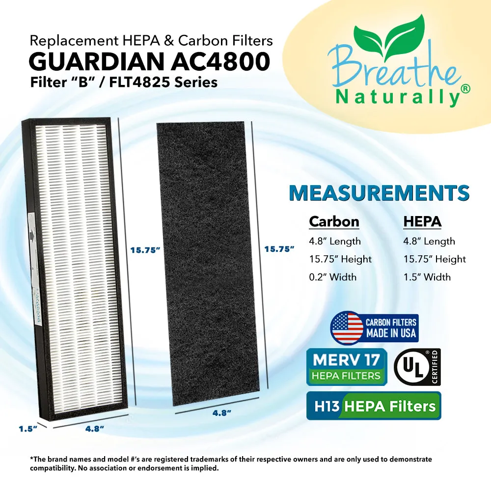 GermGuardian FLT4825 Filter B Replacement HEPA   Carbon Pre-Filter Bundle