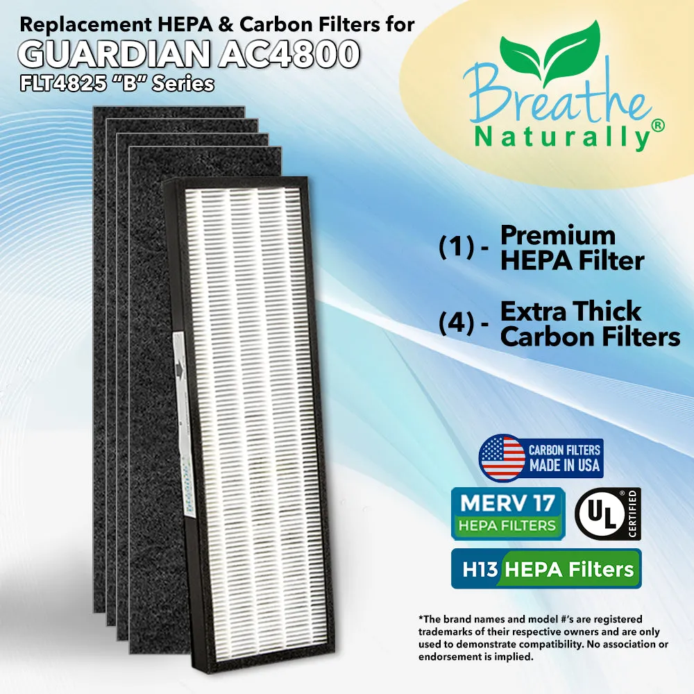 GermGuardian FLT4825 Filter B Replacement HEPA   Carbon Pre-Filter Bundle