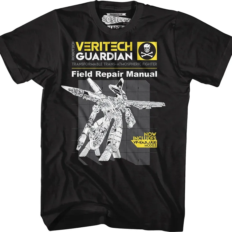 Guardian Field Repair Manual Robotech T-Shirt