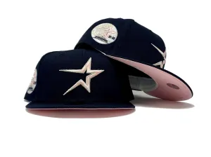 HOUSTON ASTROS 35TH ANNIVERSARY NAVY PINK BRIM NEW ERA FITTED HAT