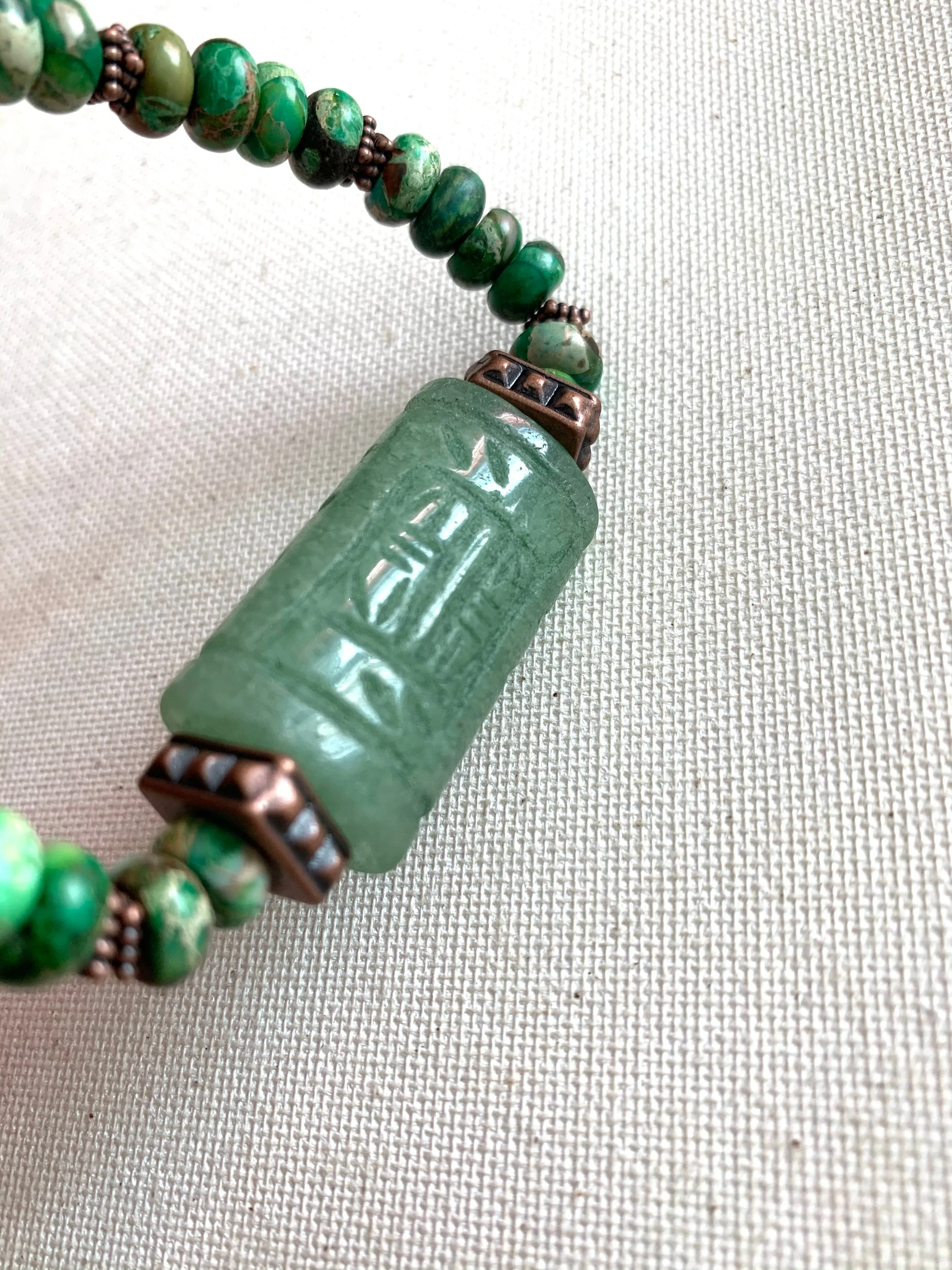 Imperial Jasper and Green Aventurine Bracelet