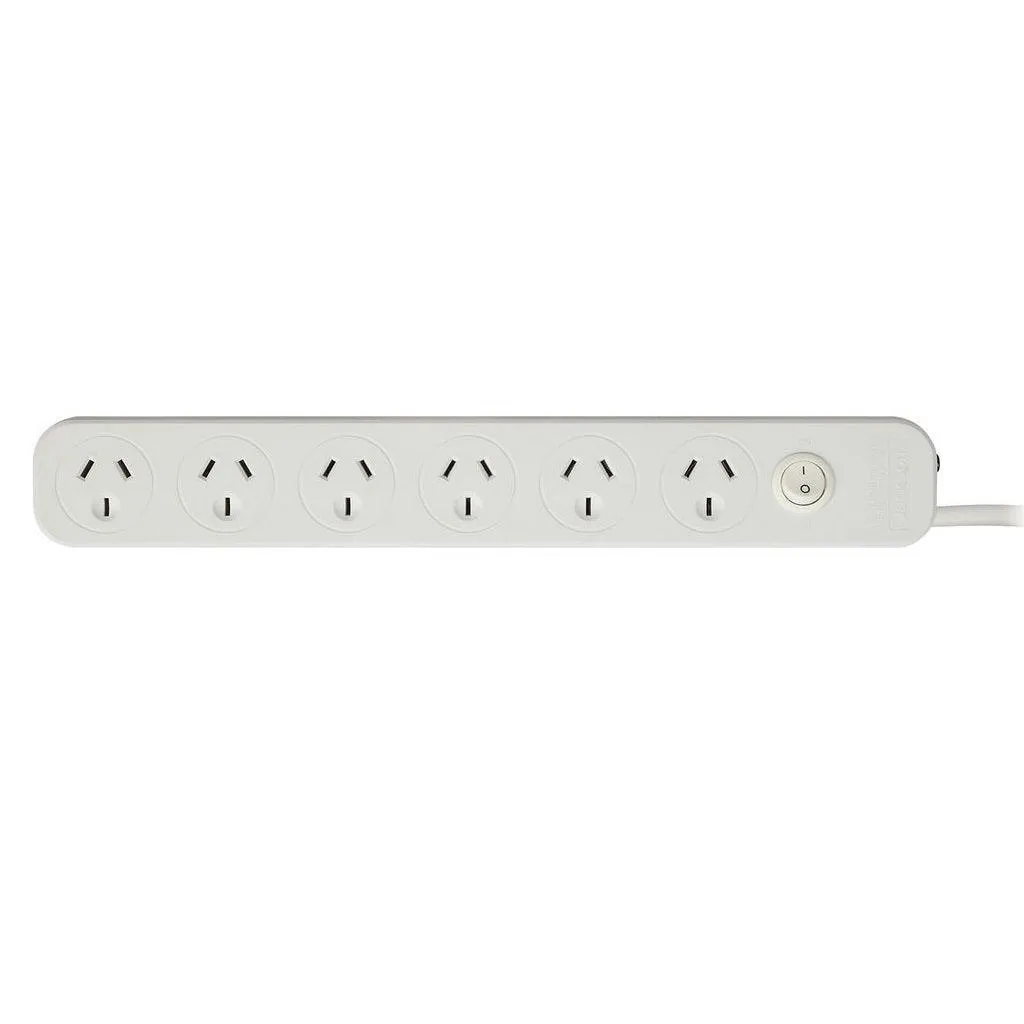 Jackson 6 Outlet Surge Protected Powerboard With Master Switch