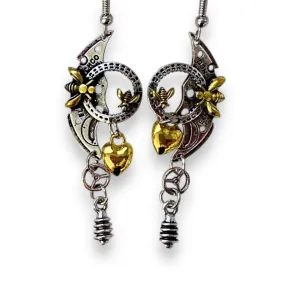 Love Honey Bee Dangling Statement Earrings