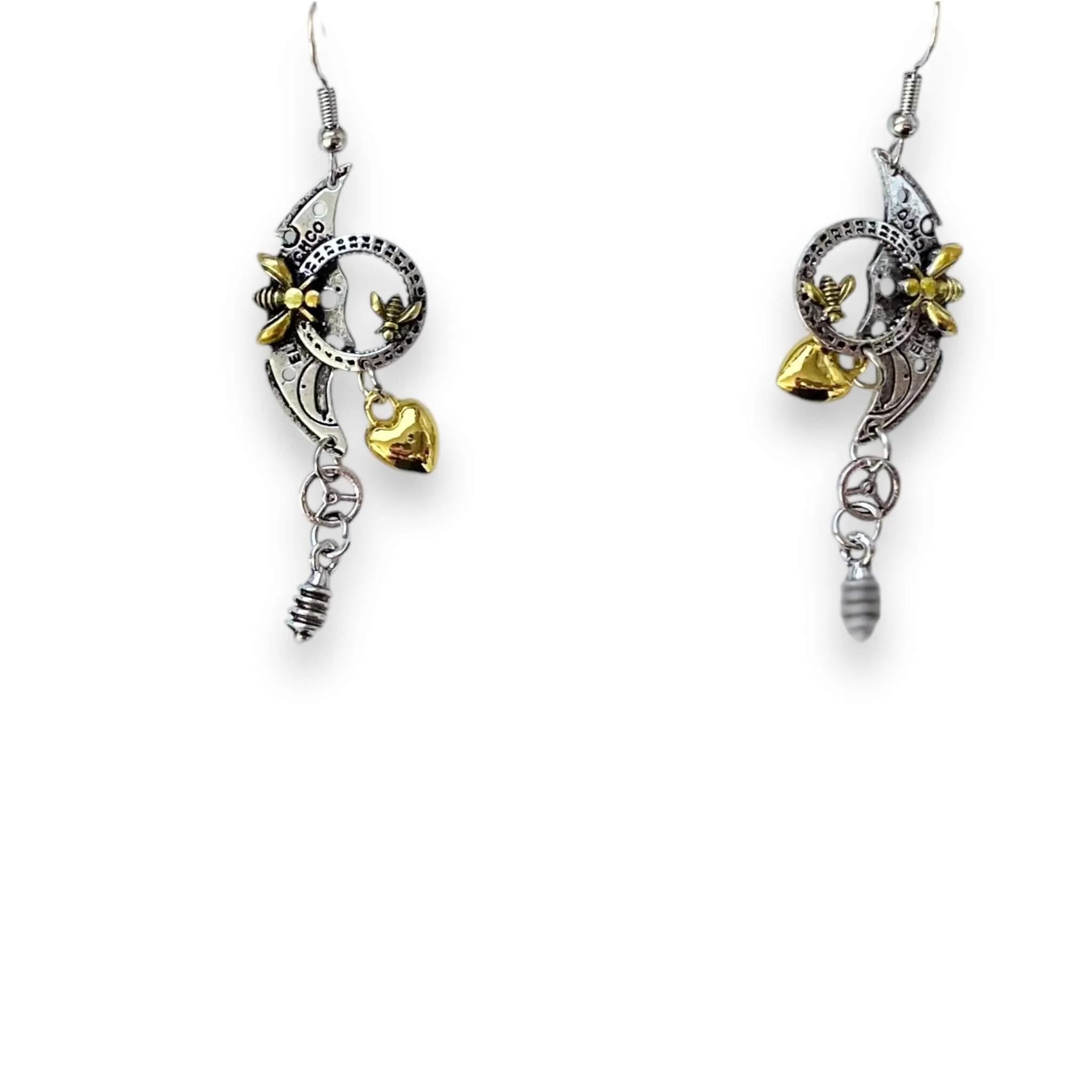 Love Honey Bee Dangling Statement Earrings