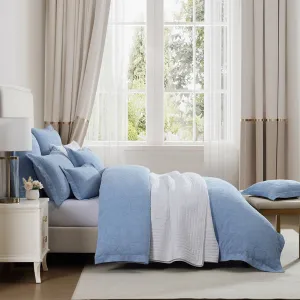 Marbella Blue Quilt Cover Set by Private Collection