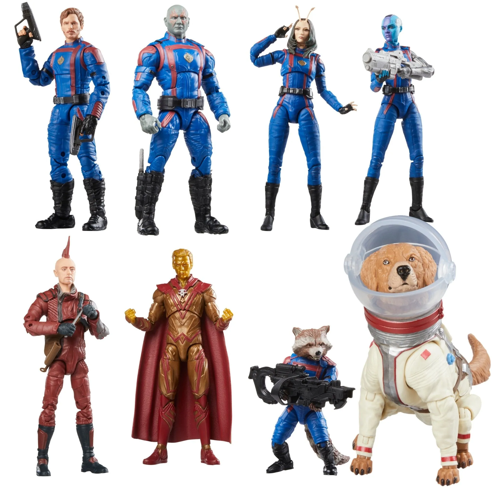 Marvel Legends Guardians of the Galaxy Vol. 3 COMPLETE SET OF 7 (Cosmo BAF)