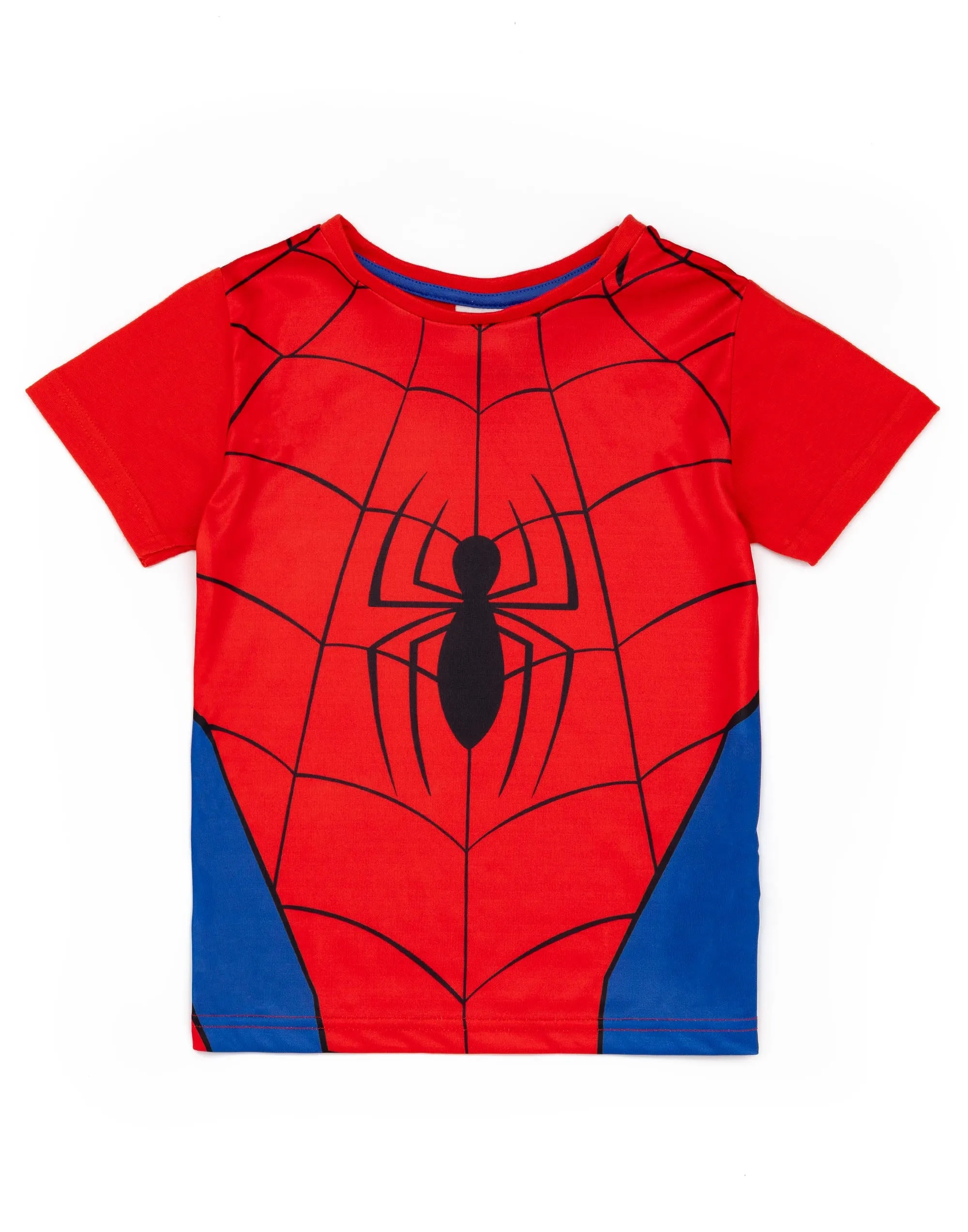 Marvel Spider-Man Boys Blue and Red T-Shirt and Shorts Pyjamas