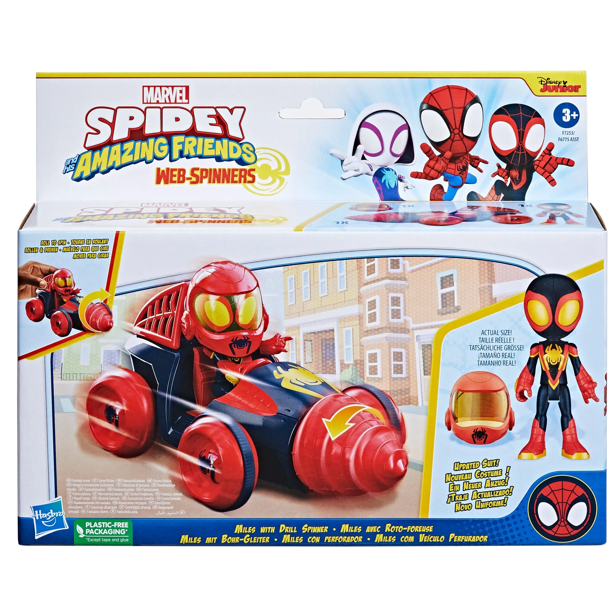 Marvel Spidey and His Amazing Friends Web-Spinners Miles with Drill Spinner