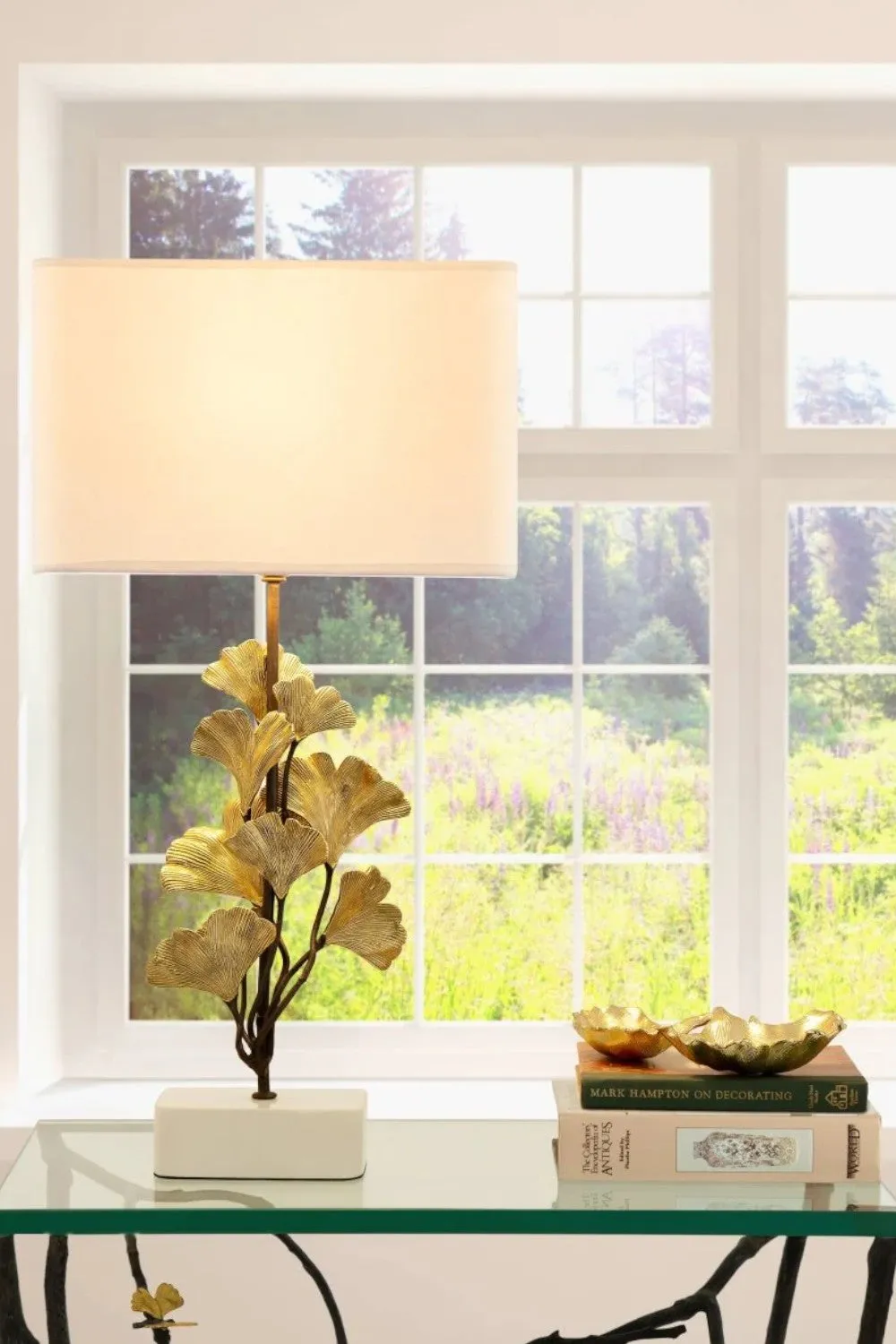 Michael Aram Golden Ginkgo Table Lamp