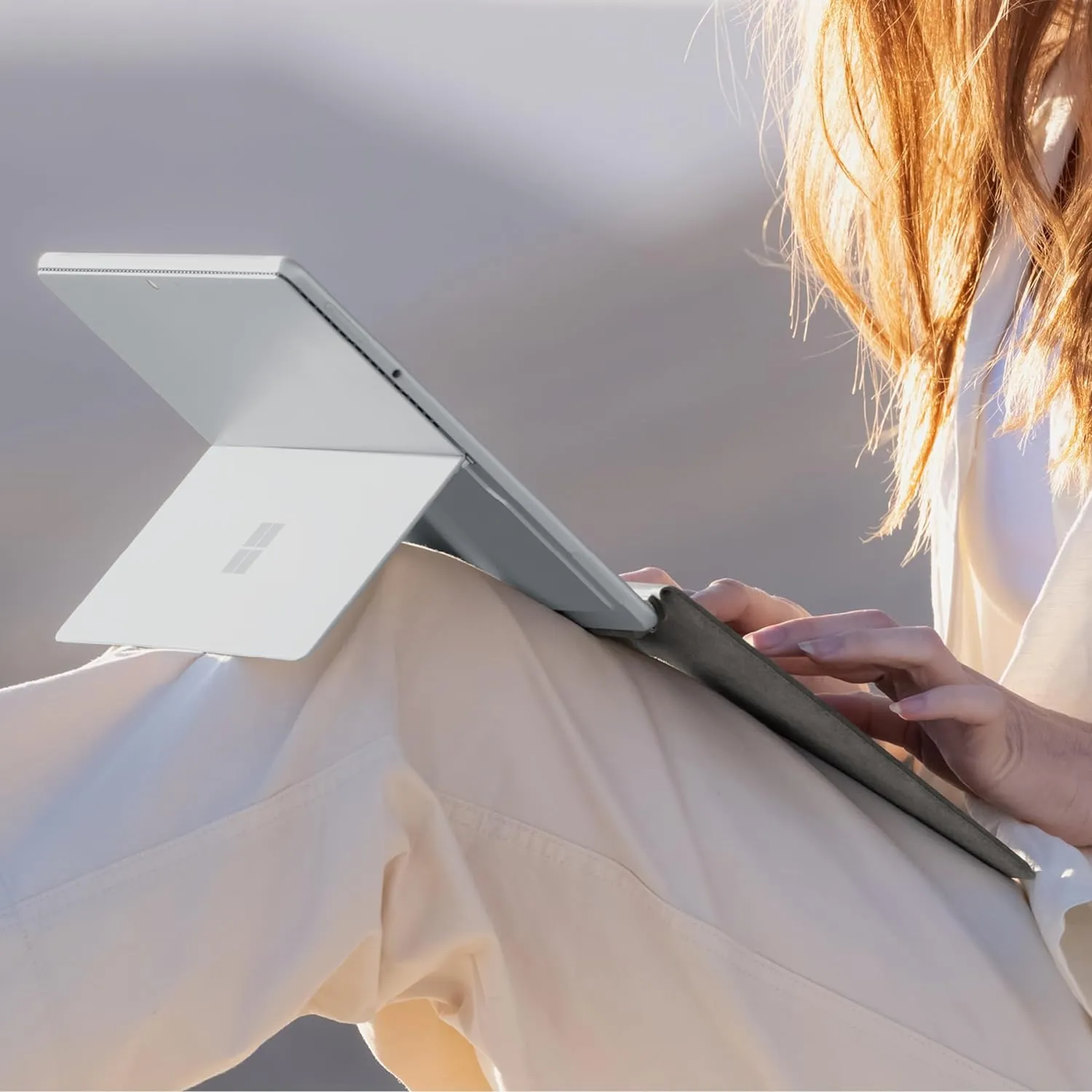 Microsoft Surface Pro Keyboard with Slim Pen Storage - Platinum, Compatible with Surface Pro 8, 9, and 11th Edition