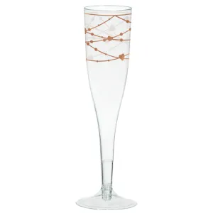 Navy Bride Champagne Glasses Hot Stamped Plastic 162ml 16pk