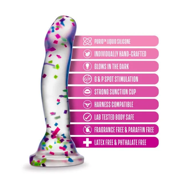 Neo Elite Hanky-Panky - Silicone Confetti Dildo, Glow-in-the-Dark