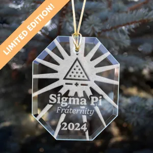 New! Sigma Pi 2024 Limited Edition Retro Holiday Ornament